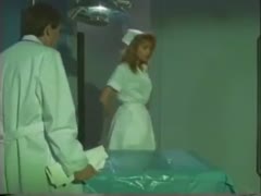 A fresh, attractive nurse was lured by a sexy doctor who then screwed her taut fur pie.